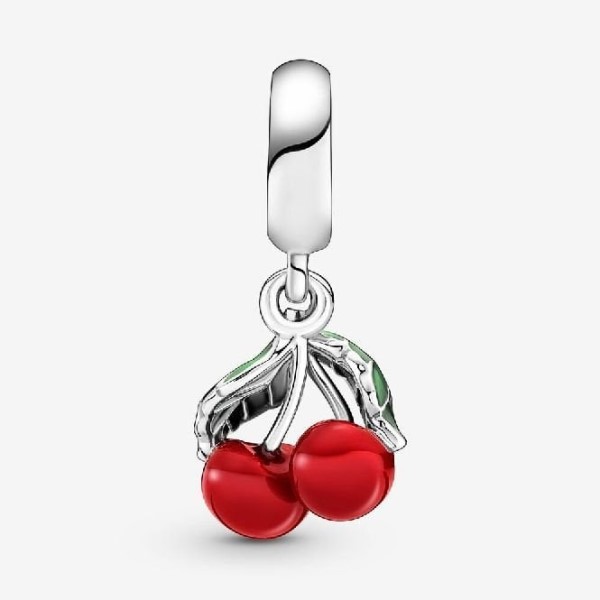 Asymmetrical Cherry Fruit Dangle Charms Pandora Suomi