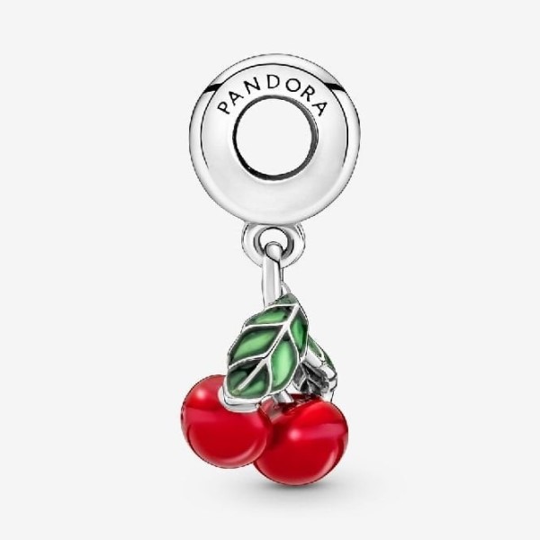 Asymmetrical Cherry Fruit Dangle Charms Pandora Suomi