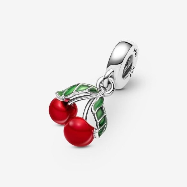 Asymmetrical Cherry Fruit Dangle Charms Pandora Suomi