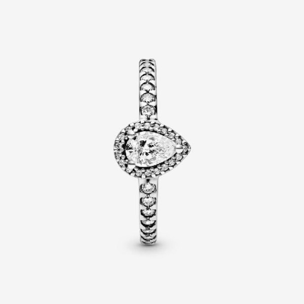 Classic Teardrop Pandora Suomi Halo Ring