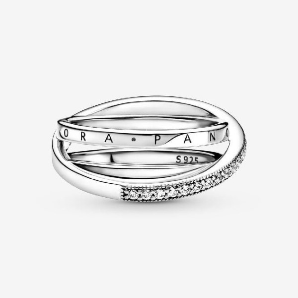 Crossover Pave Triple Band Ring Merkki Pandora Suomi