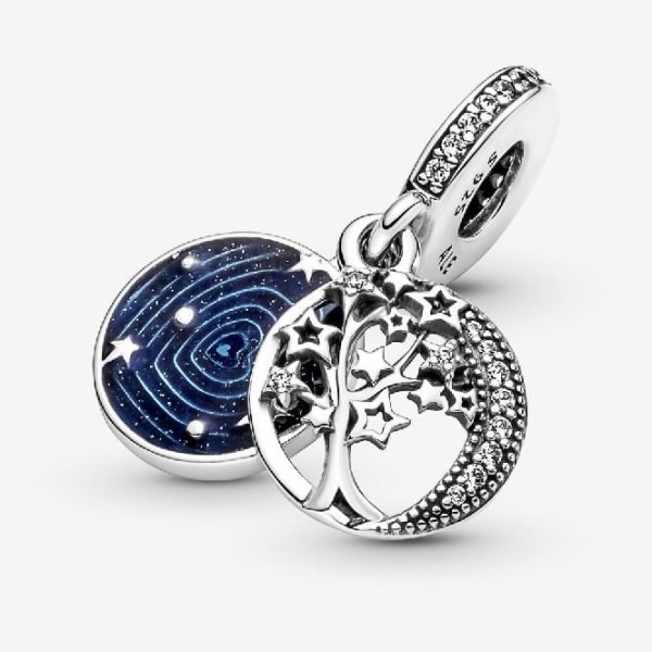Double Dangle Tree  Galaxy Moon Charm Pandora Suomi
