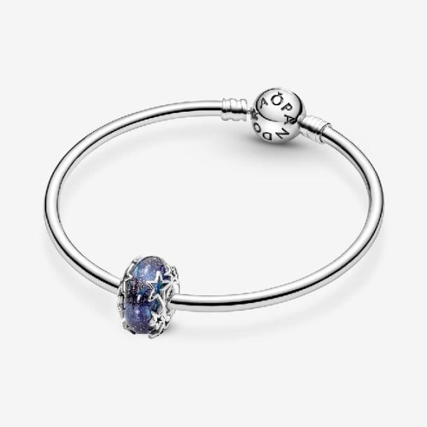 Galaxy Blue  Star Murano Charm Pandora Suomi