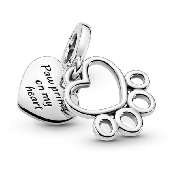 Hearts  Paw Print Dangle Charms Pandora Suomi