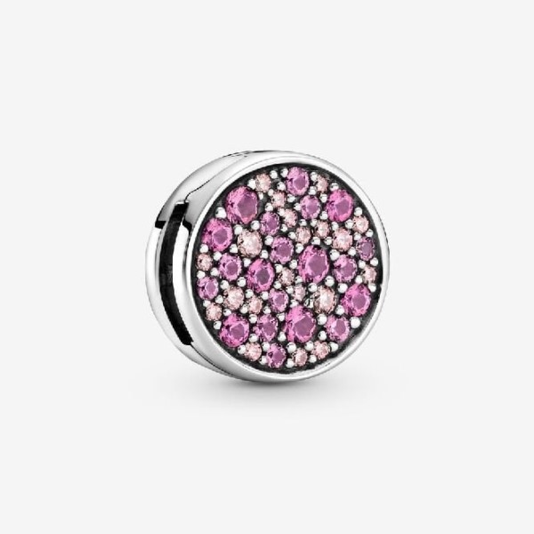Heijastukset Pink Pave Clip Charms Pandora Suomi