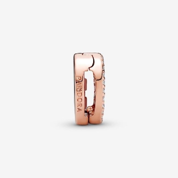 Heijastukset Rose Pyöreä Pave Clip Charm Pandora Suomi