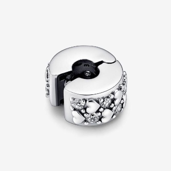Infinite Hearts Sparkling Clip Charms Pandora Suomi
