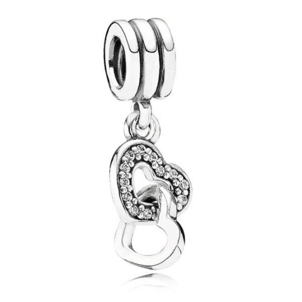 Interlocking Heart Dangle Charms Pandora Suomi