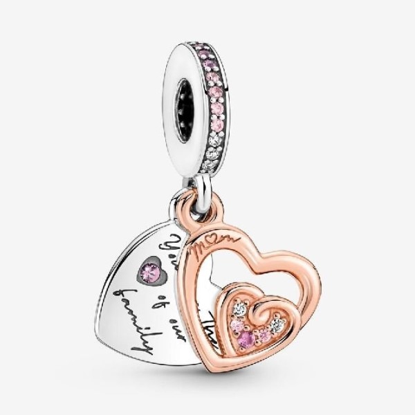 Kietoutunut Infinite Hearts Double Dangle Charms Pandora Suomi