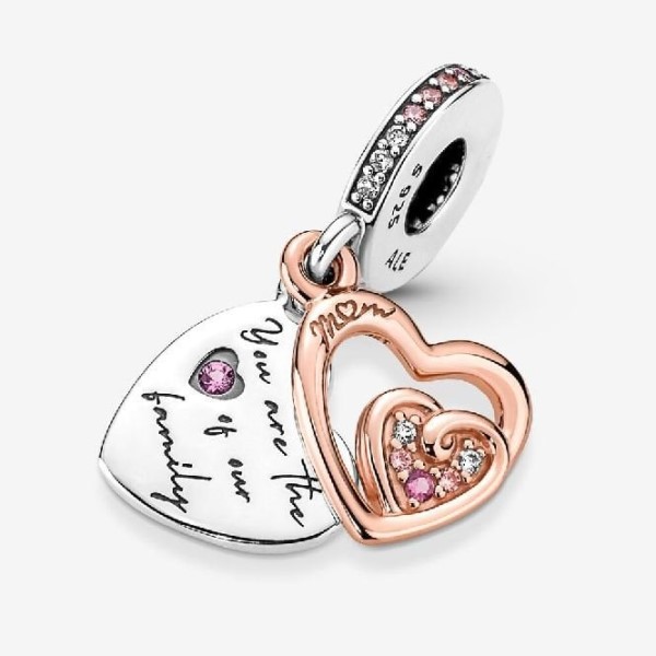 Kietoutunut Infinite Hearts Double Dangle Charms Pandora Suomi