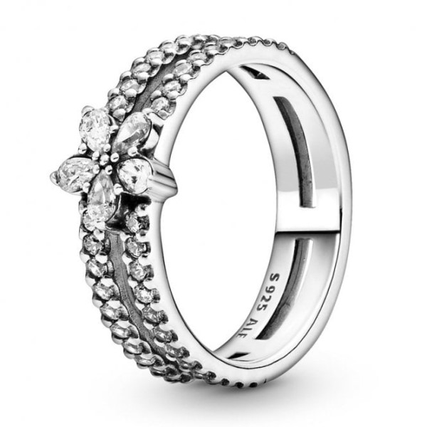 Kimalteleva Kukka Kaksoissormus Pandora Suomi