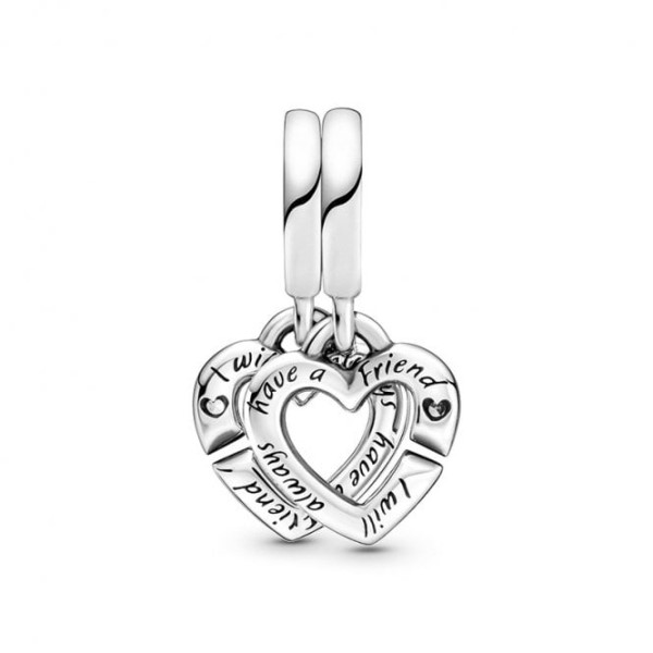 Linkitetty Sisar Sydämet Split Dangle Charms Pandora Suomi
