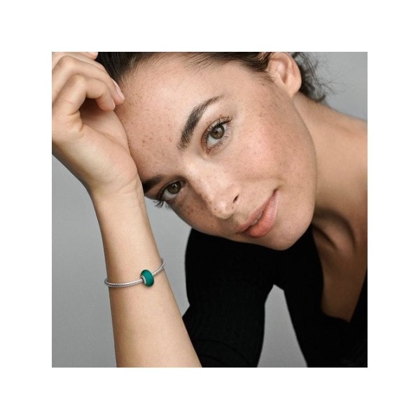 Matte Green Murano Glass Charms Pandora Suomi