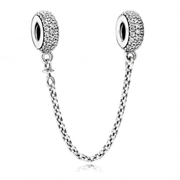 Pandora Suomi Brändi Kimalteleva Pave Turvaketju Charmia