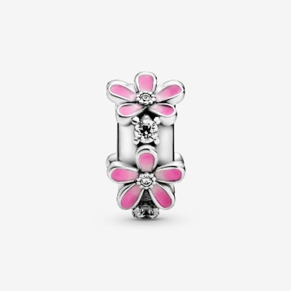 Pink Daisy Kukka Clip Charm Pandora Suomi