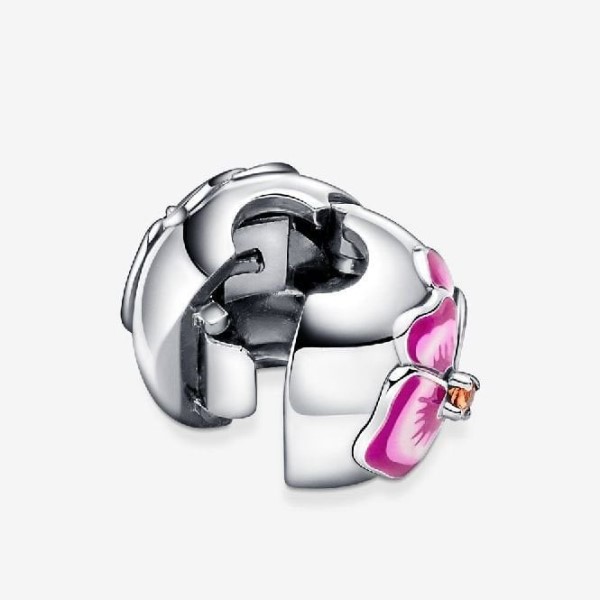 Pink Orvokki Kukka Clip Charm Pandora Suomi