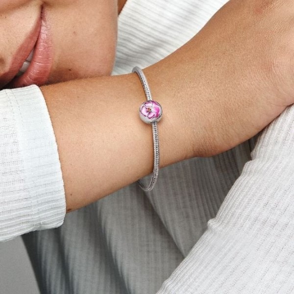 Pink Orvokki Kukka Clip Charm Pandora Suomi