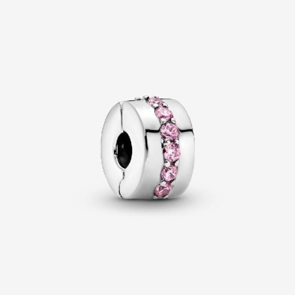 Pink Sparkling Row Clip Hurmaa Pandora Suomi