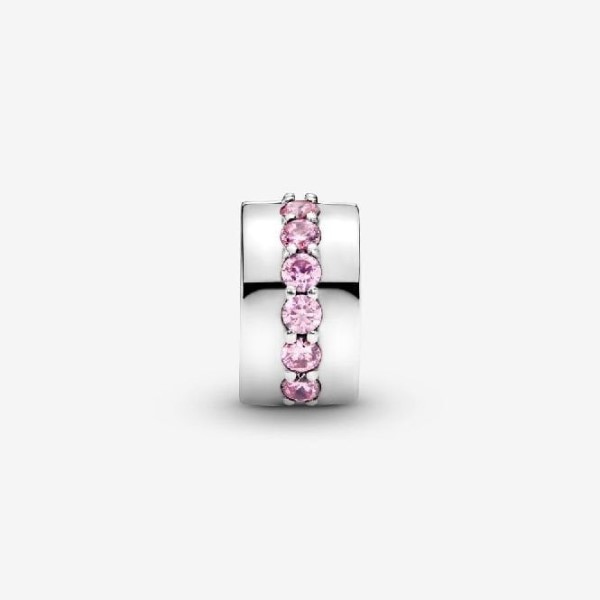 Pink Sparkling Row Clip Hurmaa Pandora Suomi