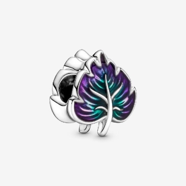 Purple  Green Leaf Charms Pandora Suomi