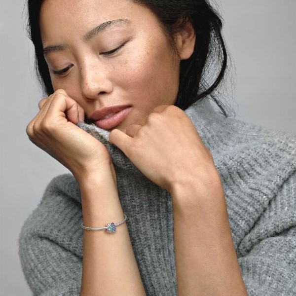 Purple  Green Leaf Charms Pandora Suomi