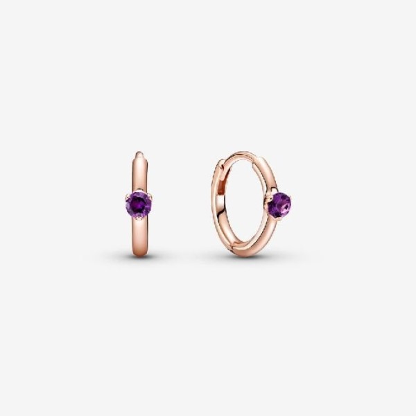 Purple Solitaire Huggie Hoop Korvakorut Pandora Suomi