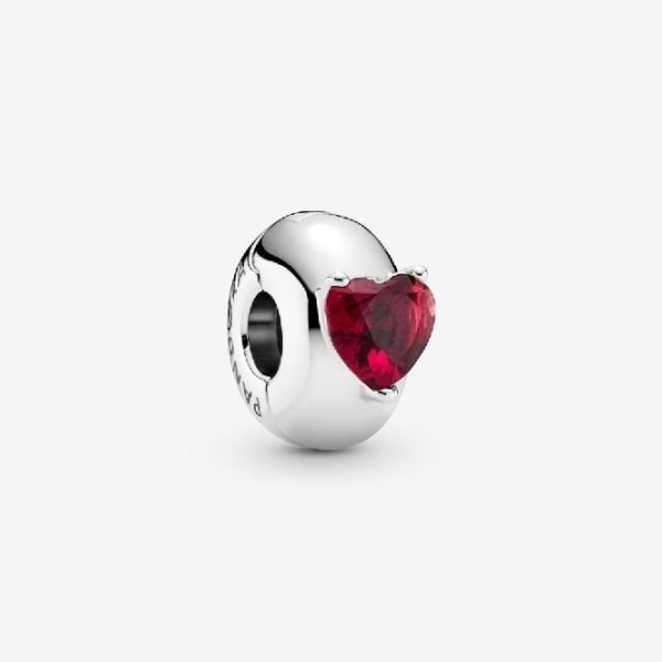 Red Heart Solitaire Clip Hurmaa Pandora Suomi
