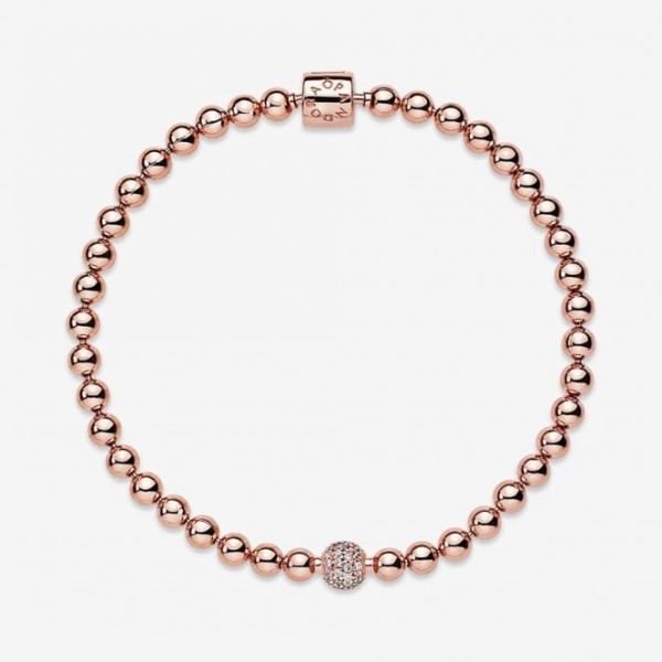 Rose Beads  Pave Pandora Suomi Bracelet