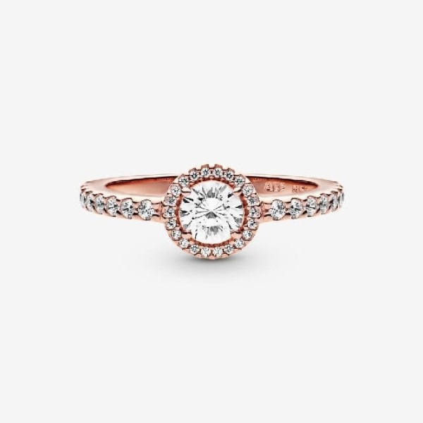 Rose Classic Pandora Suomi Sparkle Halo Ring