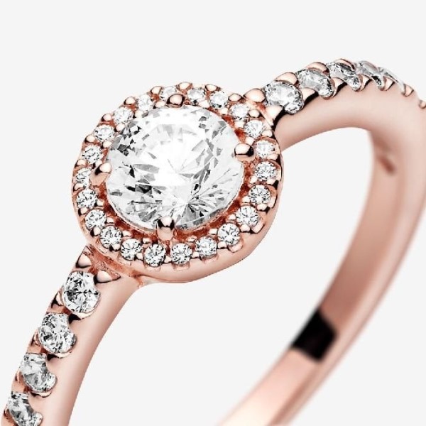Rose Classic Sparkle Pandora Suomi Halo Ring