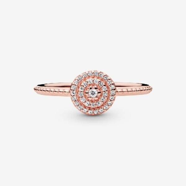 Rose Elegant Sparkle Ring Pandora Suomi