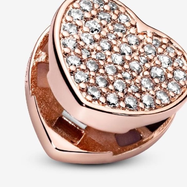 Rose Pave Heart Clip Hurmaa Pandora Suomi