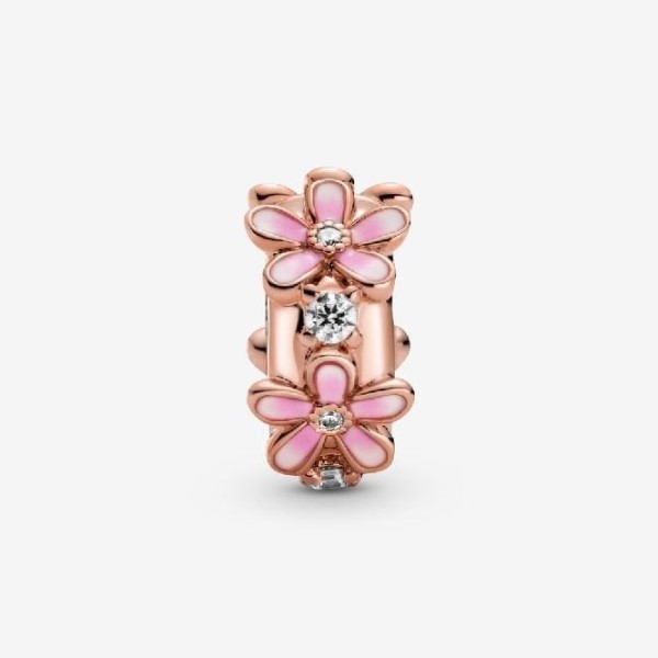 Rose Pink Daisy Spacer Clip Hurmaa Pandora Suomi