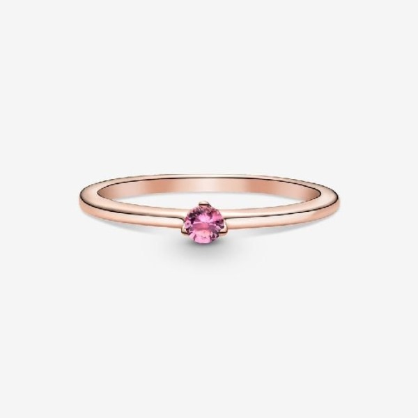 Rose Pink Pandora Suomi Solitaire Ring