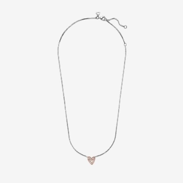 Ruusukulta Kimalteleva Vapaakätinen Sydänkaulakoru Pandora Suomi