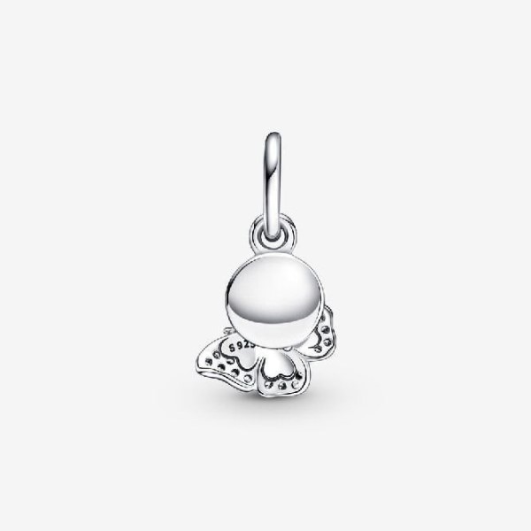 Sininen Perhonen Ainutlaatuinen Double Dangle Charm Pandora Suomi