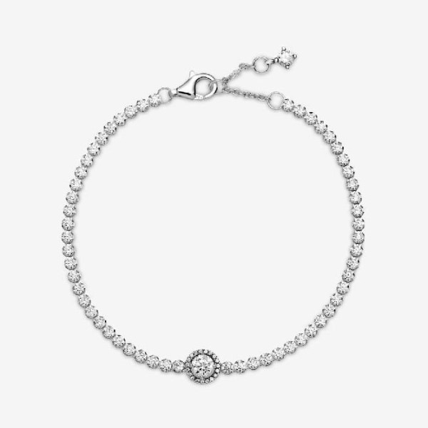 Sparkling Halo Tennis Fashion Pandora Suomi Bracelet