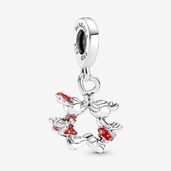 Disney Mikki Hiiri & Minni Hiiri Kissing Dangle Charm Pandora Suomi