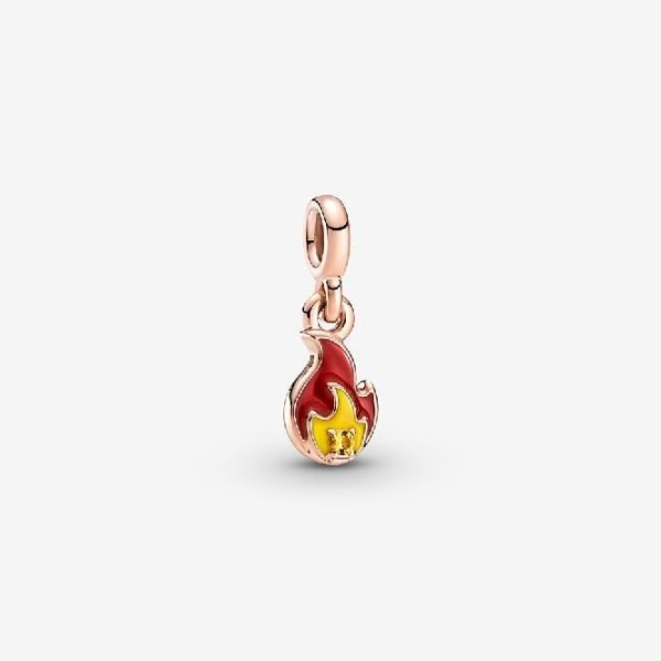 Me Rose Gold Palava Liekki Mini Dangle Charm Pandora Suomi