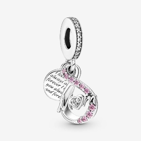 Mum Infinity Pave Double Dangle Charms Pandora Suomi