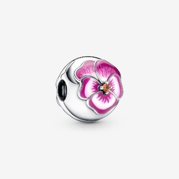 Pink Orvokki Kukka Clip Charm Pandora Suomi