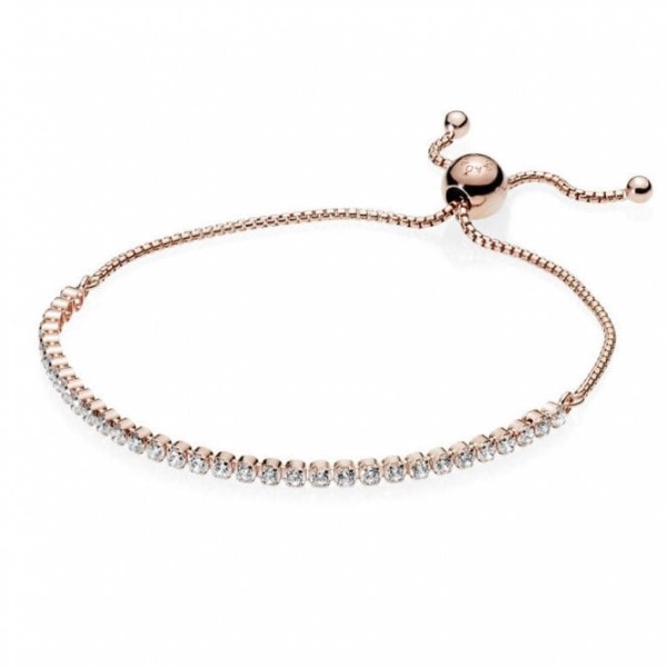 Rose Sparkling Slider Tennis Bracelet Pandora Suomi